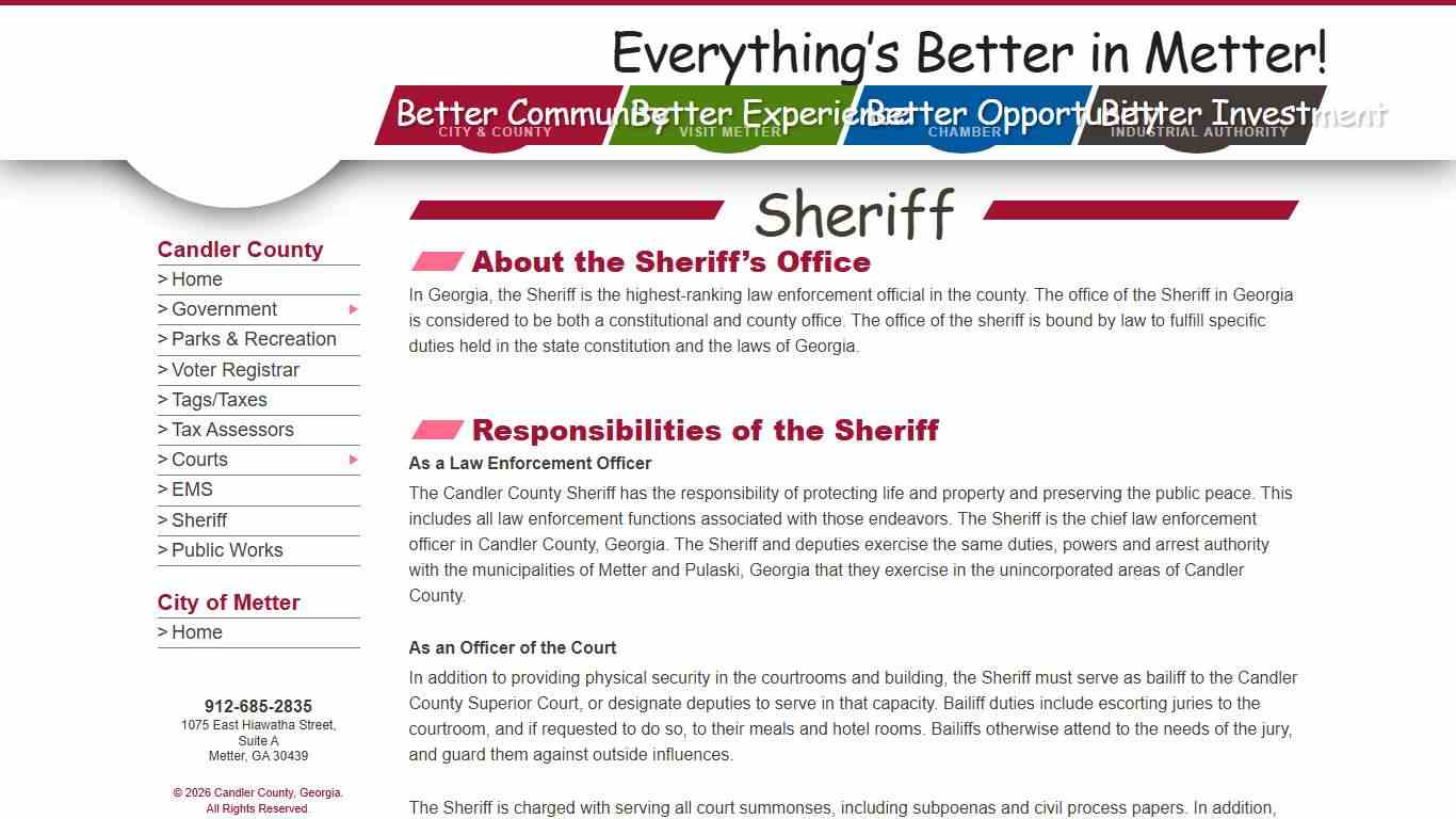 City of Metter & Candler County Georgia