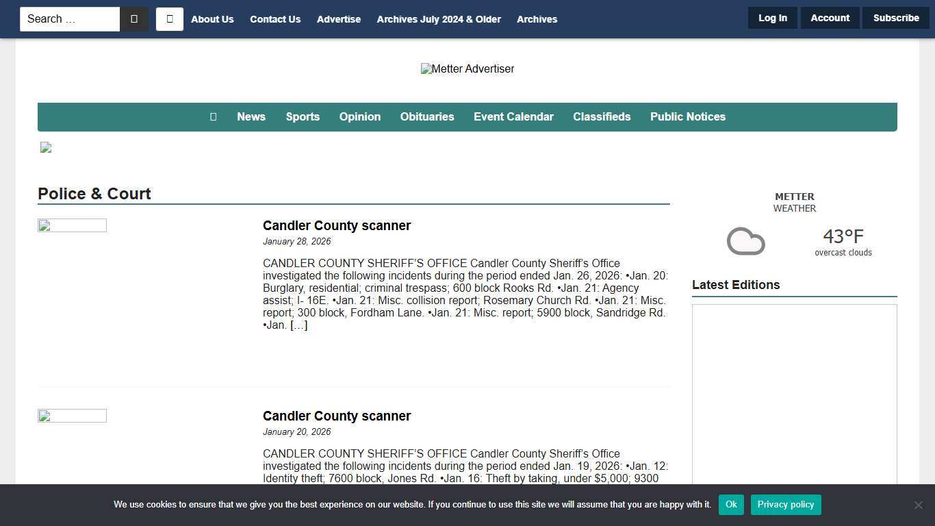 Police & Court - Metter Advertiser